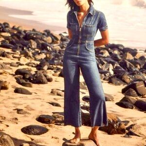 Reformation Georgia Denim Jumpsuit